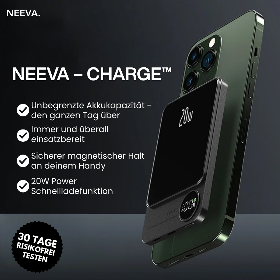 Neeva - Charge Magnetische Powerbank für unterwegs